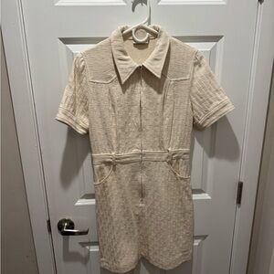 Sandro Beige Textured Dress